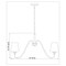 Z-Lite Gianna Chandelier, 6-Light, 32 In.W x 17 In.H, Matte Black/White 7509-6-32MB - alternate 8